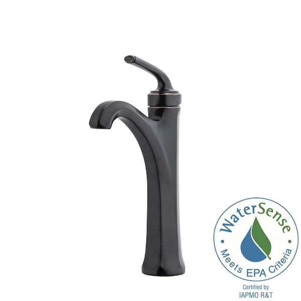 Arterra Single Hole Single-Handle Vessel Bathroom Faucet in Tuscan Bronze
