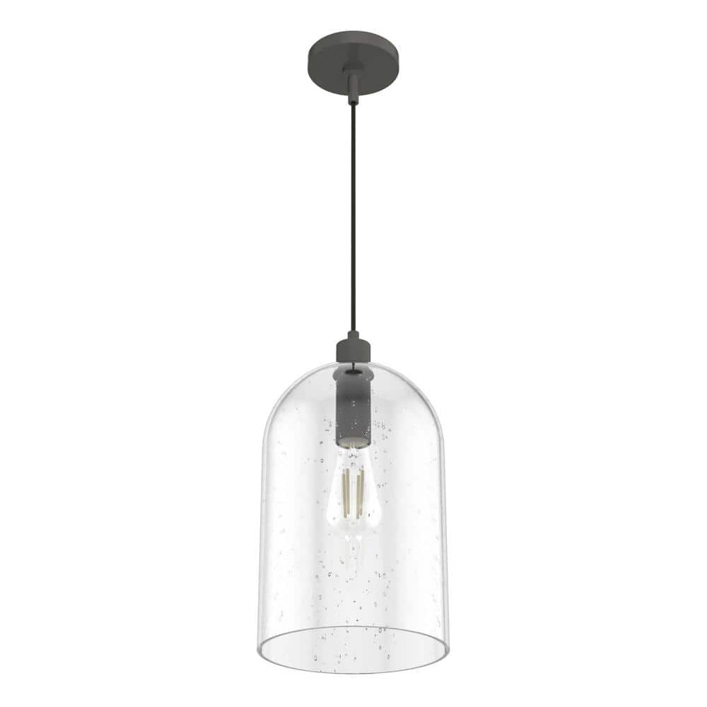 Noble Bronze Seeded Glass LED Pendant Light