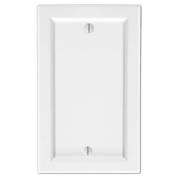 AMERELLE Woodmore 1 Gang Blank Wood Wall Plate - White 200BW - The