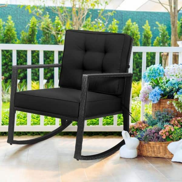 Metal outdoor rocking on sale chairs walmart