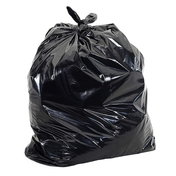 Aluf Plastics 55 Gal. 2.0 mil Heavy-Duty Black Trash Bags (100-Count)  PG6-6060 - The Home Depot