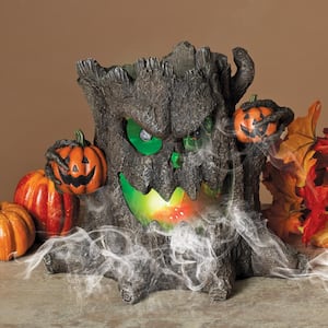 12.4 in. L Electric Smoking Haunted Tree Stump