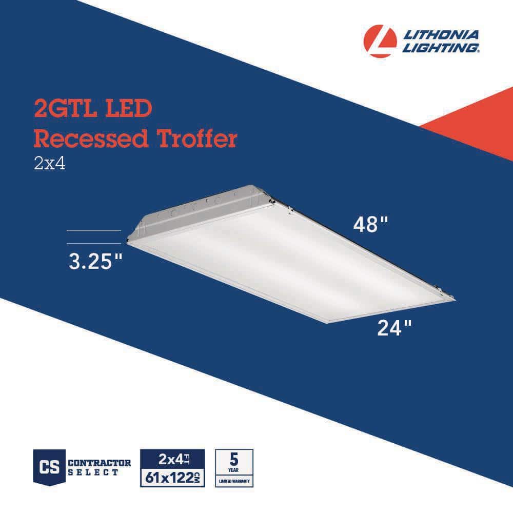 White 48-Inch LED Fluorescent Indoor/Outdoor Troffer Light