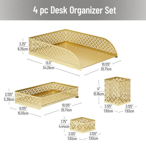 Desk Organizer Set, 4 Pack