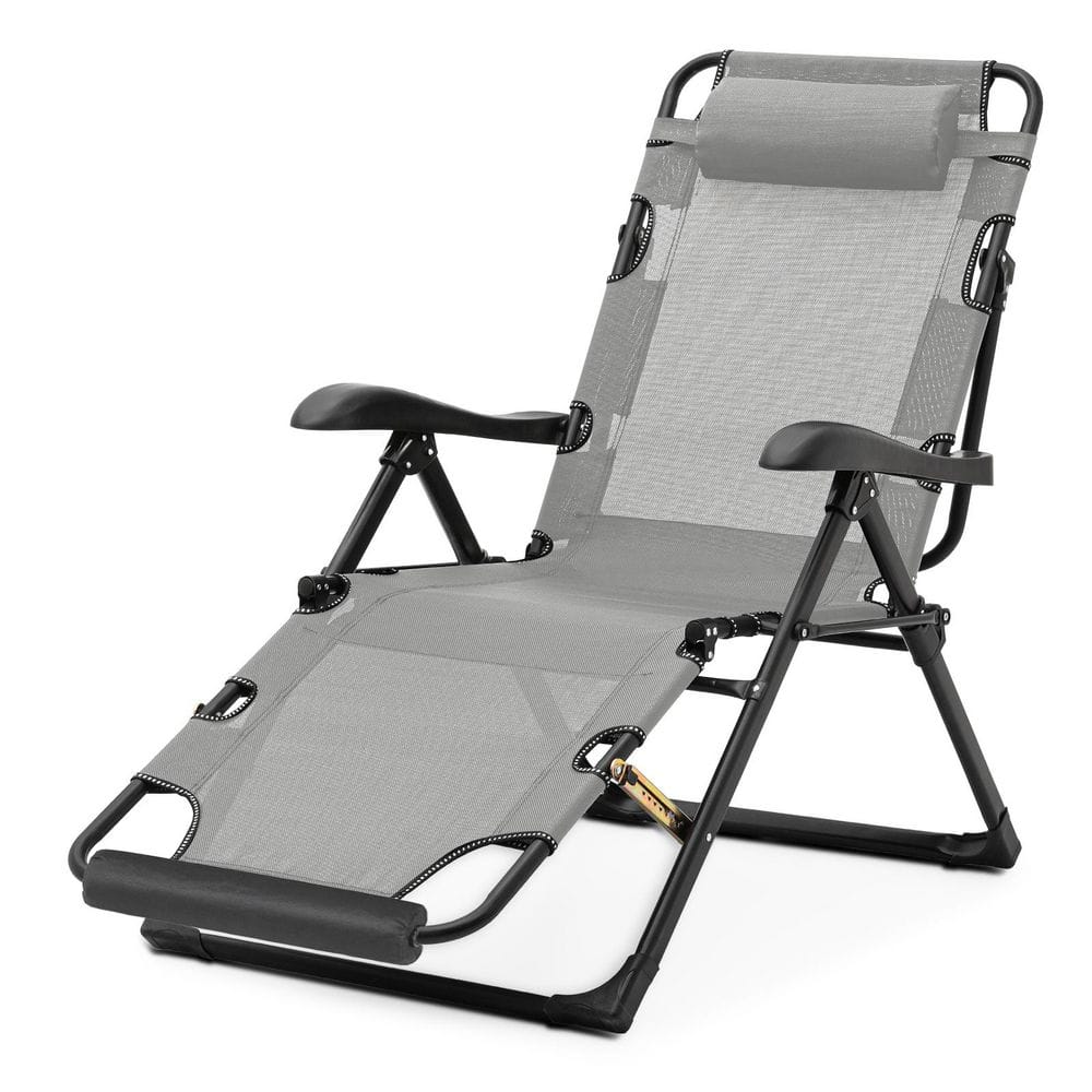MoNiBloom Patio Lounge Chair Adjustable Foldable Lawn Chair with