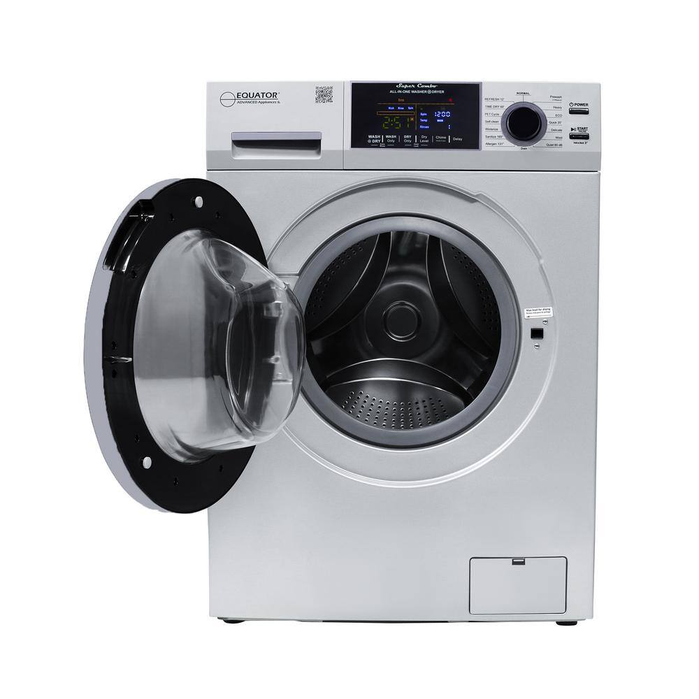 Silver 1.62 cu. ft. Stainless Steel Smart Washer Dryer Combo