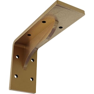 2 in. x 3 3/4 in. x 6 in. Hammered Gold Embrey Steel Bracket