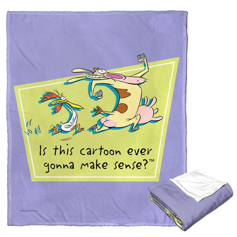 THE NORTHWEST GROUP Cartoon Network's Cow and Chicken Silk Touch Throw Blanket Will This Make Sense