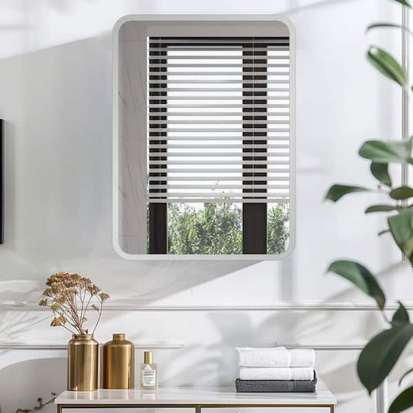 20 in. W x 28 in. H Rectangular Metal Medicine Cabinet with Mirror, Wall mount or Recessed Bathroom Medicine Cabinet