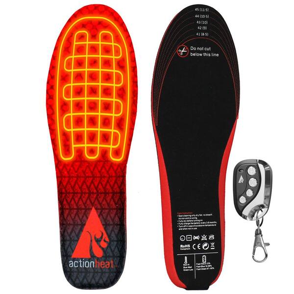 Actionheat Small Medium 3 7v Rechargeable Heated Insoles Ah Ins Li 01 S M The Home Depot