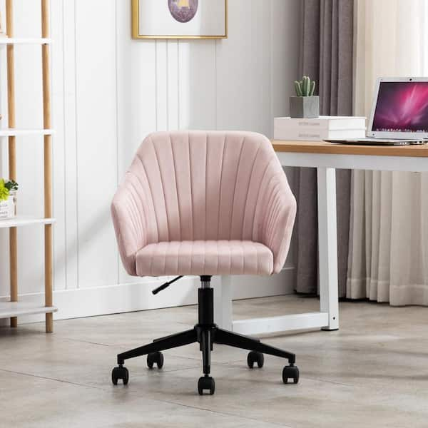 Blush pink task online chair