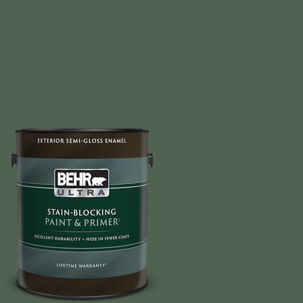 1 qt. PPG1136-7 Dark Green Velvet Satin Exterior Latex Paint