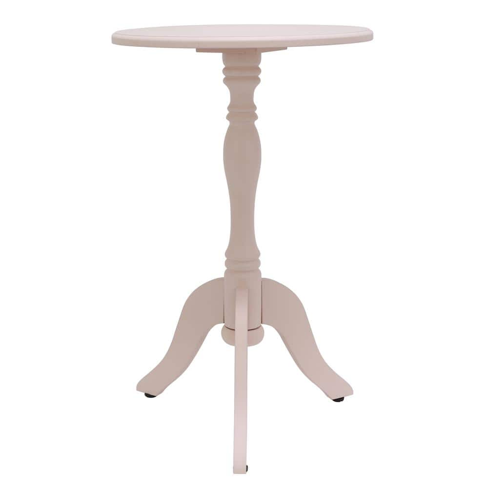 Decor Therapy Simplify White Pedestal Accent Table FR8637 The Home Depot