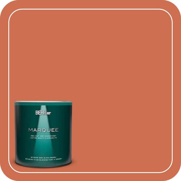 BEHR MARQUEE 1 qt. #M180-6 Tiki Torch Semi-Gloss Enamel Interior Paint & Primer