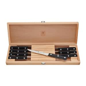 Twin Gourmet 4.5 in. Stainless Steel Full Tang Fine Edge Steak Knife with Plastic Handle, set of 8