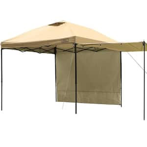 10 ft. x 10 ft. Kahaki Pop up Canopy Tent with 2 shelters,with 4 Poles, 4 Sandbags,8 Ropes,12 Stakes,and 1 Roller Bags