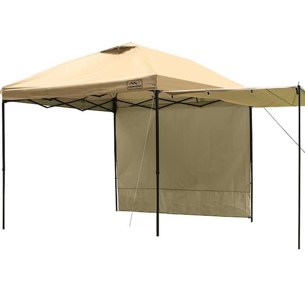 10 ft. x 10 ft. Kahaki Pop up Canopy Tent with 2 shelters,with 4 Poles, 4 Sandbags,8 Ropes,12 Stakes,and 1 Roller Bags