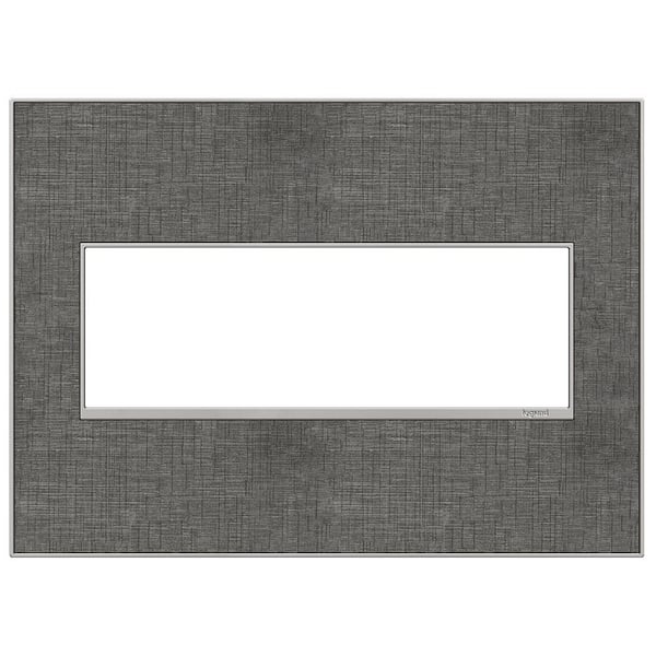 Legrand adorne 3 Gang Decorator/Rocker Wall Plate, Slate Linen (1-Pack)