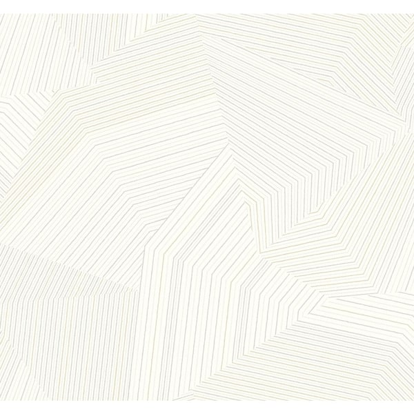 York Wallcoverings White Dotted Maze Metallic Non-pasted Non-Woven Paper Wallpaper