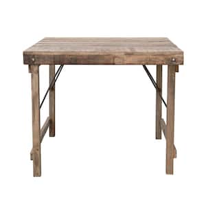 36 in. Natural Square Reclaimed Wood Folding Coffee Table