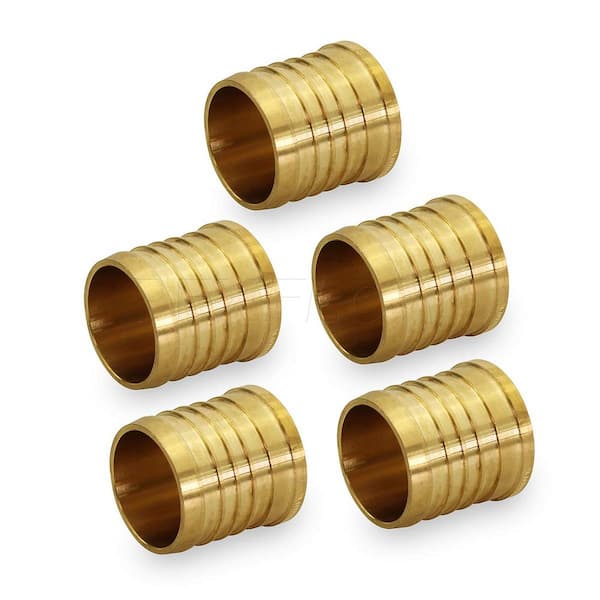 The Plumber's Choice 3/8 in. Brass PEX Barb Plug End Cap Pipe