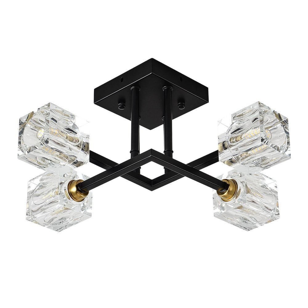 4-Light Black Chandelier Pendant Light NO INCLUDED BULBS price history on PriceWatchPro