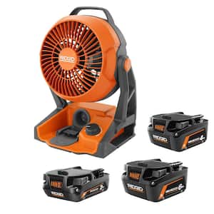 18V Lithium-Ion MAX Output 6.0 Ah, MAX Output 4.0 Ah, and MAX Output 2.0 Ah Batteries w/ Hybrid Fan