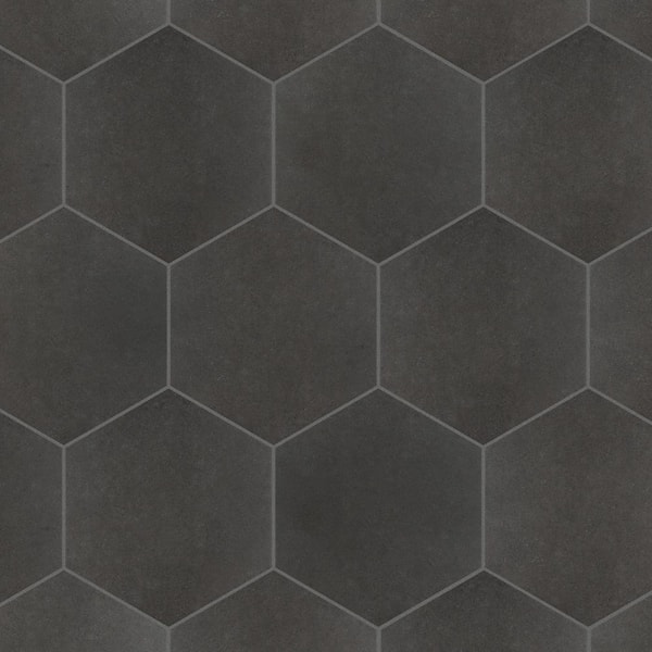 Merola Tile Vintage Hex Marengo 8-5/8 in. x 9-7/8 in. Porcelain