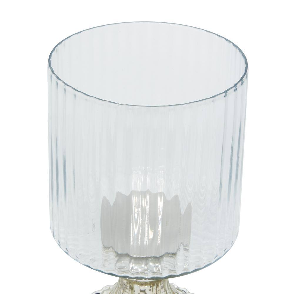 Vintage Mercury Glass Hanging Hurricane Candle Lantern