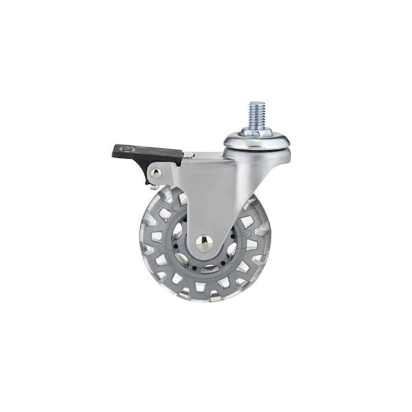 2-15/16 in. (75 mm) Light Gray Braking Swivel Stem Caster with 99 lb. Load Rating
