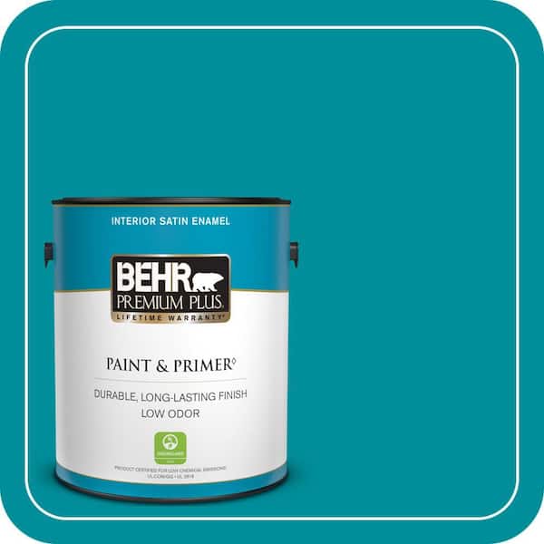 BEHR PREMIUM PLUS 1 gal. #P470-6 Bella Vista Satin Enamel Low Odor Interior Paint & Primer