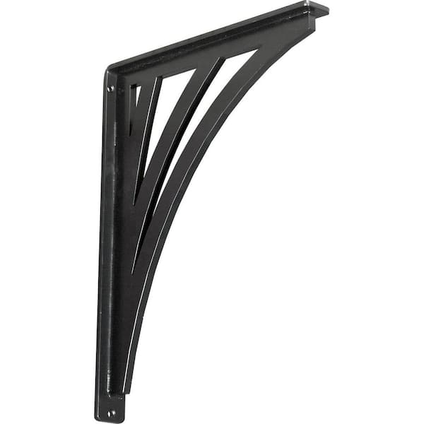 Ekena Millwork 1-1/2 in. x 15 in. x 12 in. Wrought Iron Single Center Brace Nevio Bracket