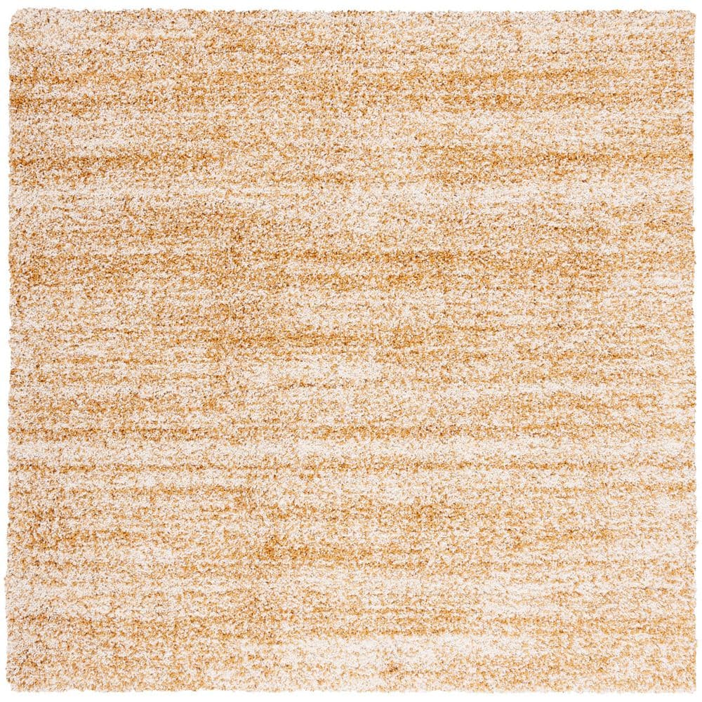 Hudson Shag 7 ft. x 7 ft. Ivory/Gold Solid Marle Square Area Rug price history on PriceWatchPro
