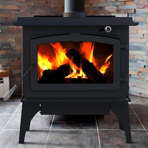 Medium 1,800 sq. ft. 2020 EPA Certified Wood Burning Stove with Legs and Blower