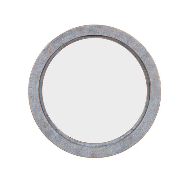 DANYA B Small Round Green Contemporary Mirror (19.75 in. H x 19.75 in. W)