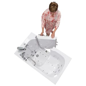 Mobile 45 in. x 26 in. Walk-In Whirlpool & Air Bath Bathtub in White, Outward Door,Digital,Heated Seat,Fast Fill & Drain