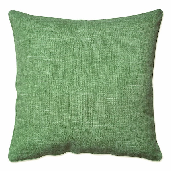 Pillow Perfect Solid Green Square Outdoor Square Throw Pillow