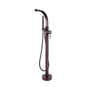 Grimley Single-Handle Freestanding Tub Faucet with Hand Shower in Oil Rubbed Bronze