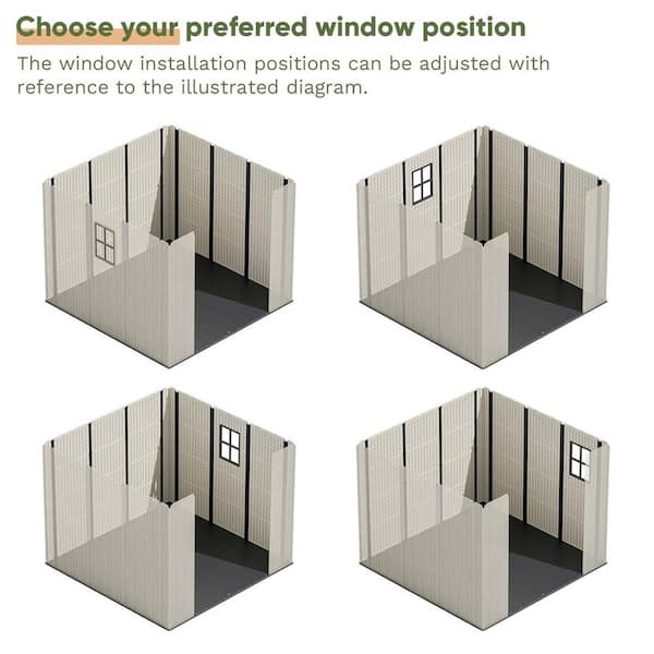 大黒像 作家物 在銘 共箱(ZE668) Patiowell 8 ft. W x 8 ft. D Resin Plastic Outdoor Storage Shed