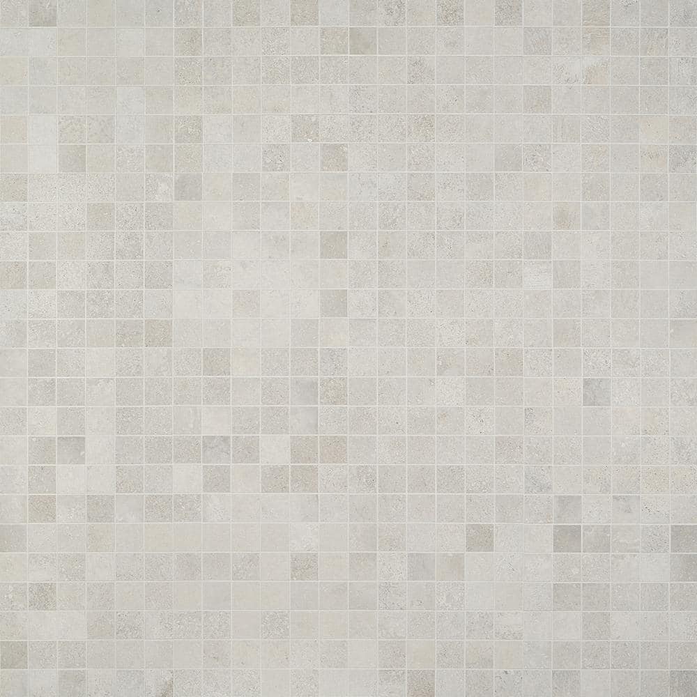 Hudson Silver 2" x 2" Porcelain Mosaic Sheet Tile