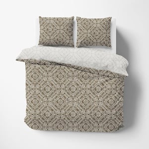LEVTEX HOME Harleson Grey 3-Piece Grey Geometric Tufted Chenille and Frayed  Cotton Full/Queen Duvet Cover Set L51871QDS - The Home Depot