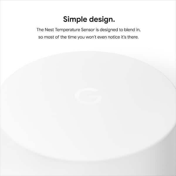 Google - Nest Temperature Sensor - Smart Home Thermostat Sensor