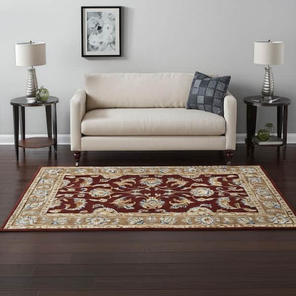 Ivory 5 x 8 ft. Tufted Oriental Rectangle Indoor Area Rug
