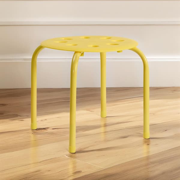 VECELO 6-Pack 12 in. Stackable Plastic Stools for Kids Classroom