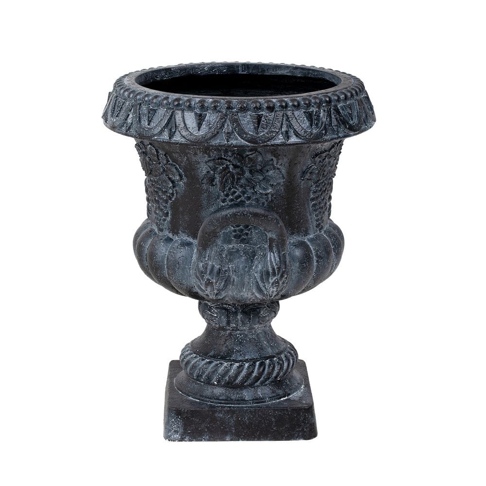 UPC 194188156076 product image for Fero 18.9 in. W x 24.41 in. H Antique Black Concrete MGO Grape Relief Urn Plante | upcitemdb.com
