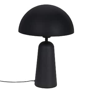 Aranzola 11.81 in. W x 17.83 in. H Black Table Lamp for Living Room with Black Metal Dome Shade