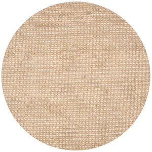 Bohemian Beige/Multi 10 ft. x 10 ft. Striped Round Area Rug
