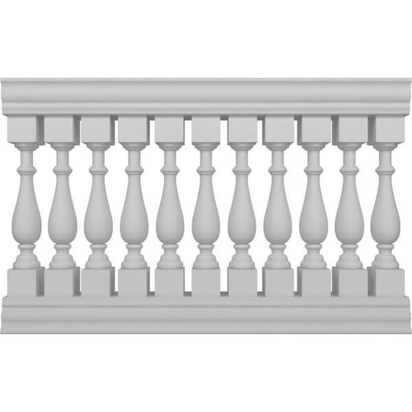 Fiberthane Traditional Balustrade 60 in. L x 41 in. H Fiberglass Railing Kit