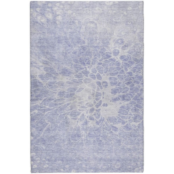 Dream Shag Premium Machine Washable Abstract ADS653 Lavender 9 ft. x 12 ft. Area Rug