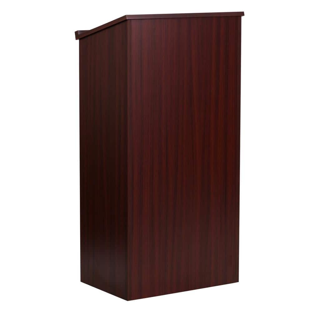 Mahogany Finish Adjustable Shelf Standing Lectern